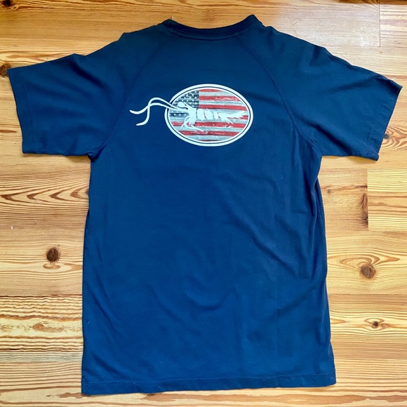 NWT TrueFlies Men’s Blue US Flag T-Shirt w/ Pocket - Picture 5 of 6